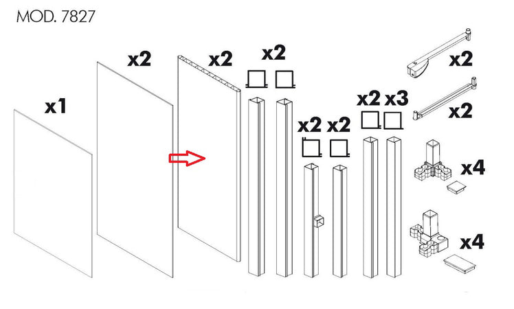 Zz-Sportello Dx-Sx X Kit Coprilavatrice- 1,0 Pz