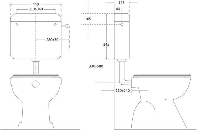 Cassetta Zaino Esterna Super Piatta Londra Singolo Scarico Bianca Cr