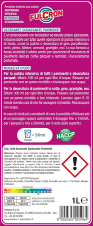 Sgrassante Decerante Per Pavimenti 'Fulcron' Lt. 1- 6 Pezzi - Arexons