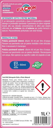 Detergente Cotto E Pietre 'Fulcron' Lt. 1- 6 Pezzi - Arexons