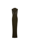 ANIYE BY Vestito lungo costine GOLDIE Donna verde militare con glitter da donna