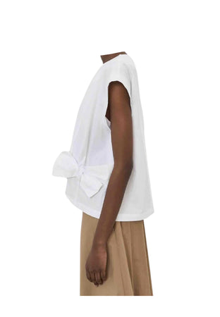 MEIMEIJ T-shirt over smanicata Donna con fiocchi da donna