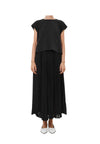 MEIMEIJ Vestito lungo smanicato Donna con gonna plisse da donna