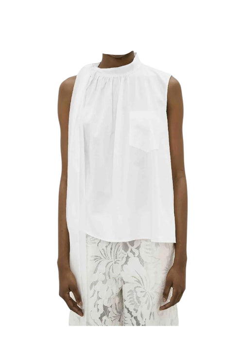 MEIMEIJ T-shirt smanicata con laccio al collo Donna con velatura dietro da donna