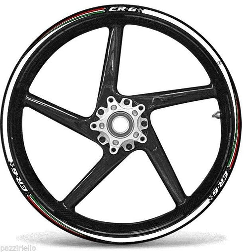 STRISCE ADESIVE compatibili per CERCHI 17 MOTO KAWASAKI ER6 ER-6 ER-6n tuning
