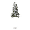 Albero di Natale Picea innevato Pino West con tronco lungo in PE Effetto Real Touch + Flock
