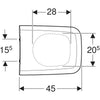 Sedile Coprivaso Copriwater Geberit Icon Square Termoindurente Chiusura Ammortizzata Soft Close