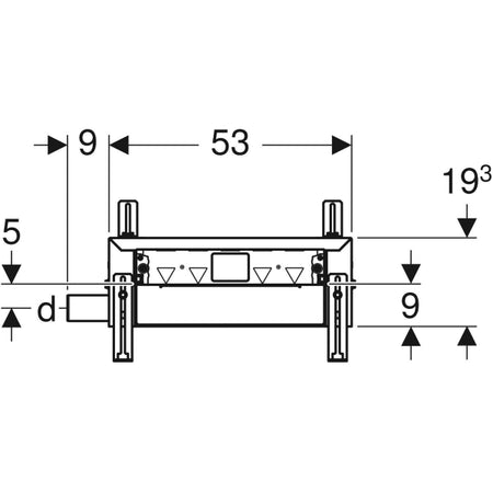 Modulo Combifix Per Doccia Con Scarico A Parete Geberit Per Massetto H.95200 Mm Geberit