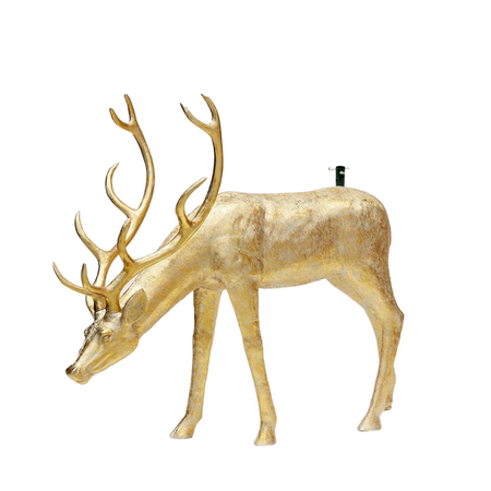 Base per albero di Natale a forma di renna d'oro, decorazione per interno