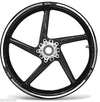 STRISCE ADESIVE compatibili per MOTO BMW GS adesivi CERCHI 17 19 tuning RALLY