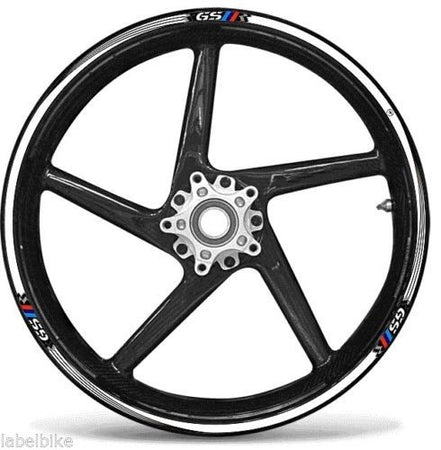 STRISCE ADESIVE compatibili per MOTO BMW GS adesivi CERCHI 17" 19" tuning RALLY
