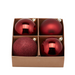Palline per albero di Natale, colore Rosso Burgundy, tinta unita, in PVC