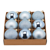 Palline per albero di Natale, colore Blu Chiaro, tinta unita, in PVC