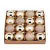 Palline per albero di Natale, colore Oro chiaro, tinta unita, in PVC