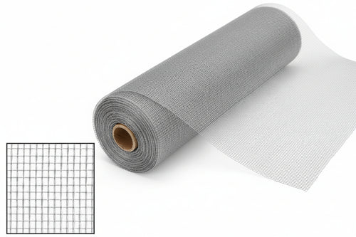 Zanzariera In Alluminio Brite Kote 18/16- - Maglia 18/16 - Cm.50 X Mt.30 - Colore Argento - 1 Rotolo Phifer