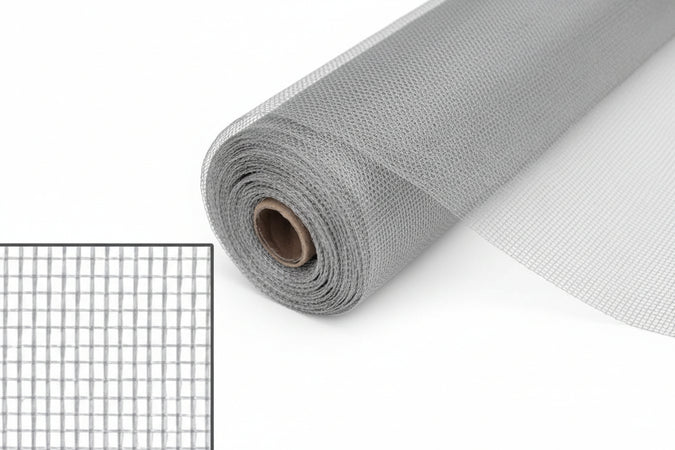 Zanzariera In Alluminio Brite Kote 18/16- - Maglia 18/16 - Cm.120 X Mt.30 - Colore Argento - 1 Rotolo Phifer