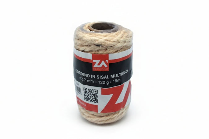 Spago In Sisal Naturale- - Ø Mm.2,7 X Mt.70 - 4 Pezzi