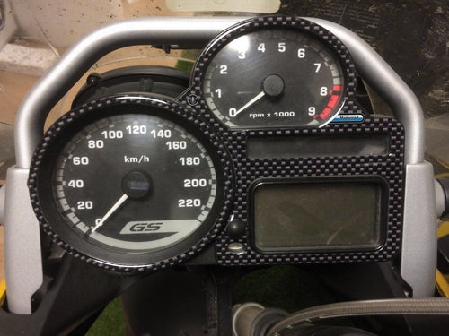 Adesivo 3D CARBON LOOK per cruscotto compatibile per MOTO BMW K1200R e K1300R