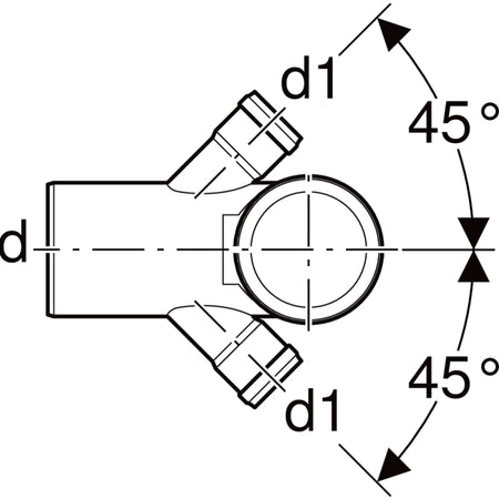 Curva Per Wc A Pavimento Con Due Attacchi Geberit - Dm 110-50 - 10 Pezzi - Geberit