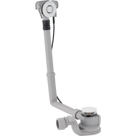 Sifone Colonna Vasca Da Bagno Geberit Con Comando A Pulsante Pushcontrol, D52, Lunghezza 26 Cm, Con Accessori Di Completamento