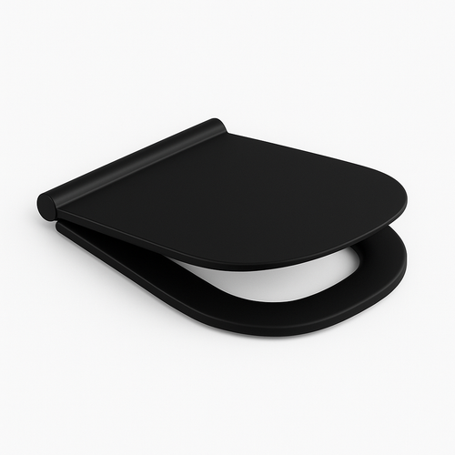 Sedile Wc In Termoindurente Alba Soft Closing- Nero Opaco- Dolom- Pezzi 1