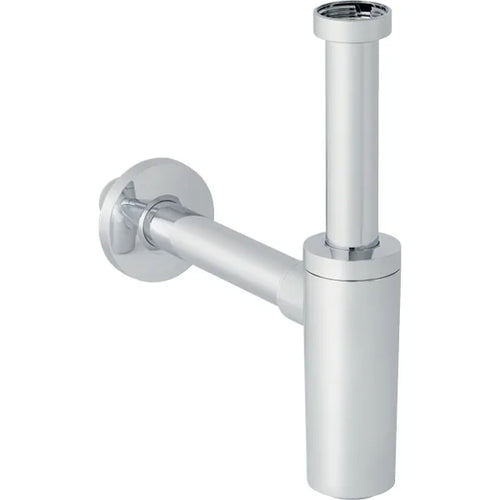 Sifone Cromato Con Tubo Ad Immersione Geberit Per Lavabo, Scarico Orizzontale Ø 40 X 11/4 Degisn