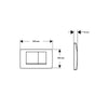 Placca Di Comando Twin Line30 Doppio Tasto Cromo Opaco Geberit 115.899.Jq.1