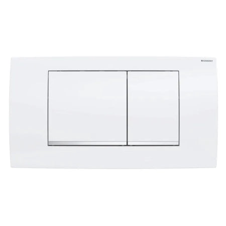 Placca Di Comando Twin Line30 Doppio Tasto Bianca Cromo Geberit 115.899.Kj.1