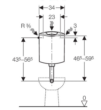 Coperchio Con Per Cassetta Esterna Zaino Ap116 Bianco Geberit 238.085.11.1