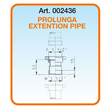 Prolunga Per Sifoni Lira F 11/2 X M 11/2 Lira