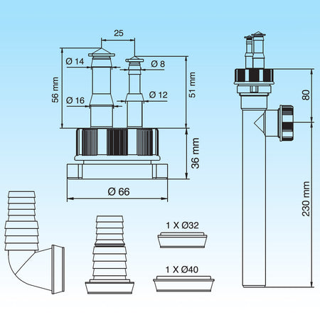 Raccordo A Tee Per Scarichi Condensa Ø 32 Lira