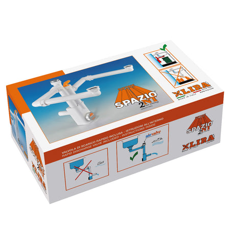 Sifone Salvaspazio Per Lavello Ispezionabile A 2 Vie Spazio 2 Nt 11/2 Ø 40 Lira