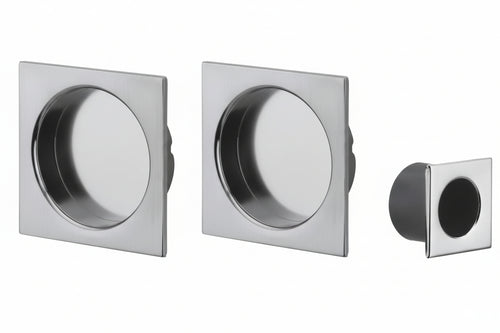 Kit Maniglie Quadro Cieco Porte Scorrevoli Cromo- 1,0 Pz