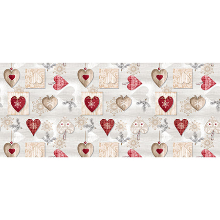 Tovagliato Fantasia Cuori Inverno Natale 'Ptex-R' Art. 4Y3/01 - Bonita