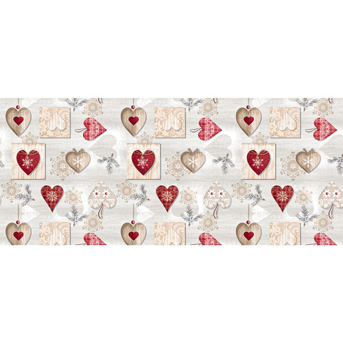 Tovagliato Fantasia Cuori Inverno Natale 'Ptex-R' Art. 4Y3/01 - Bonita