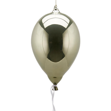 Palloncino per albero di natale in vetro color Verde Chiaro pendagli decorati e lucidi