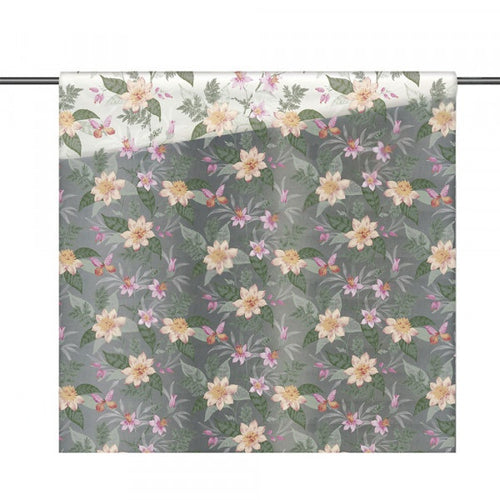 Tovagliato Trasparente Fantasia Fiori 'Cristallo' Art. 5M4/07 - Rotolo 30 Mt - Bonita