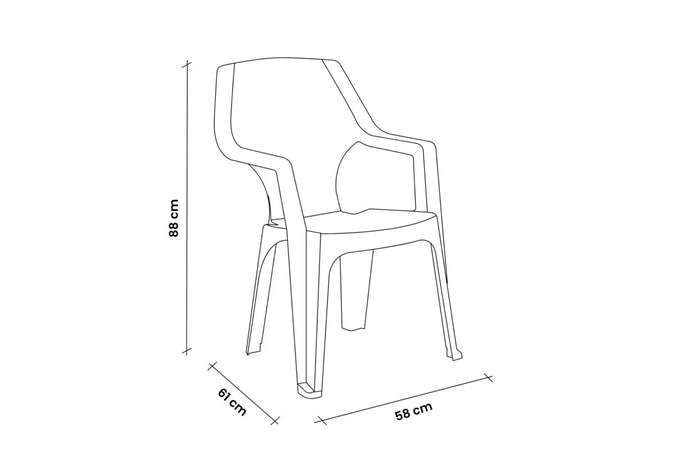 Sedia In Polipropilene 'Alta' Bianco - Bica