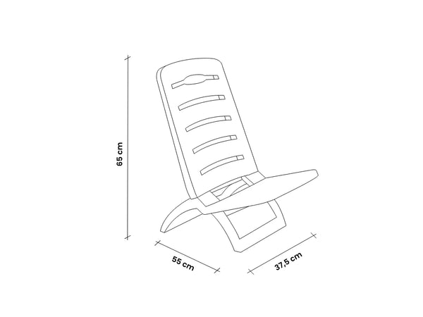 Spiaggina Pieghevole In Polipropilene 'Sandy' Bianco - Bica
