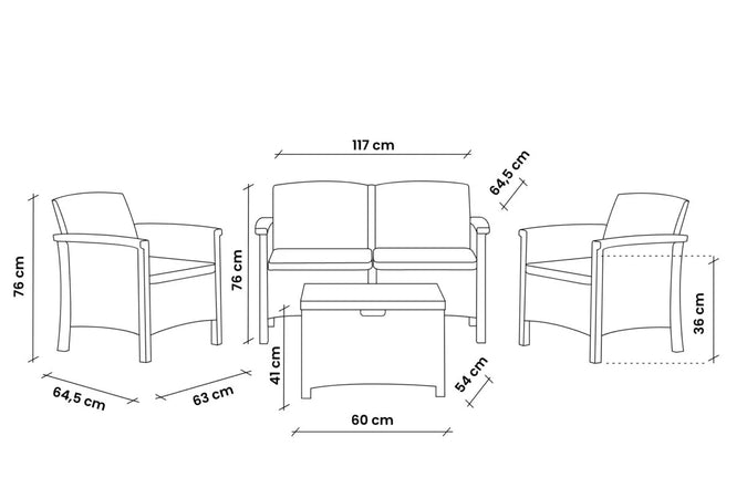 Salotto 'Venezia 2' Col. Marrone - Bica