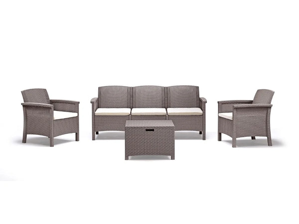 Set Da Giardino Polipropilene 'Venezia Iii' Tortora - Bica