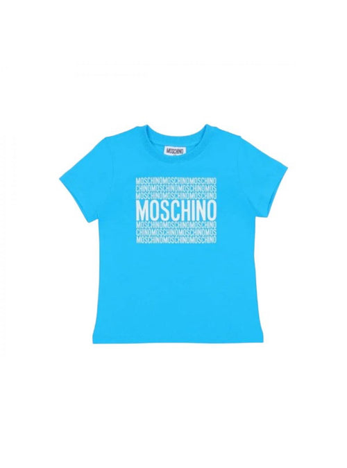 moschino T-shirt Bambino Moschino H6M04K_LAA01_TURCHESE da bambino