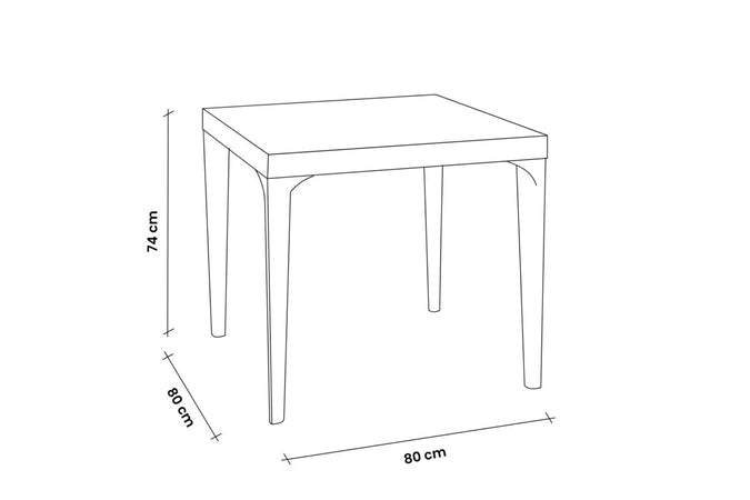 Tavolo In Polipropilene 'Dallas' Antracite - Bica