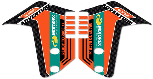 ADESIVI 3D PROTEZIONI LATERALI PARAFANGO compatibile per KTM 1290 SUPER ADVENTURE