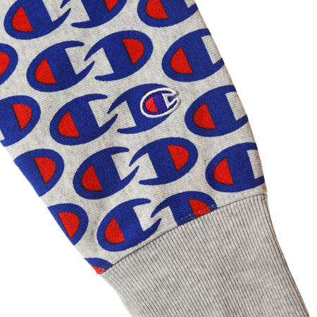 CHAMPION Felpa Girocollo Uomo Crewneck Sweatshirt Light Grey da uomo