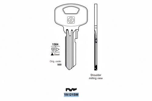 Chiavi Silca Profilo Ya121Sm Asc- 10,0 Pz
