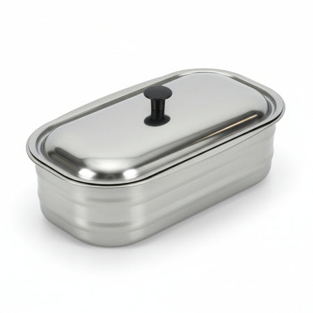 Vaschetta Inox Con Coperchio Per Cucine A Legna- - 4,5 Inox - 1 Pezzi Nordica