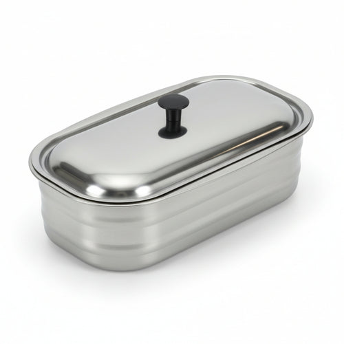 Vaschetta Inox Con Coperchio Per Cucine A Legna- - 4,5 Inox - 1 Pezzi Nordica
