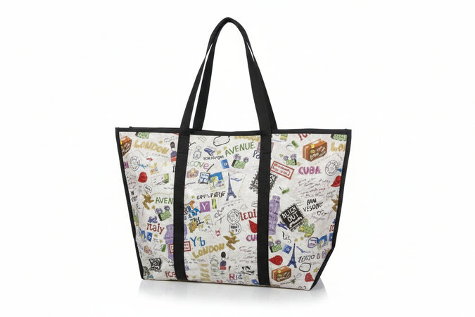 Borsa Multiuso Fantasy Zip- - Misura Cm.20X45X50H. - 5 Pezzi Xtra