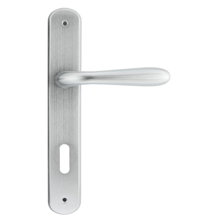 Maniglia 'Goccia' Con Placca Col. Cromo Satinato - Interasse 90 Mm